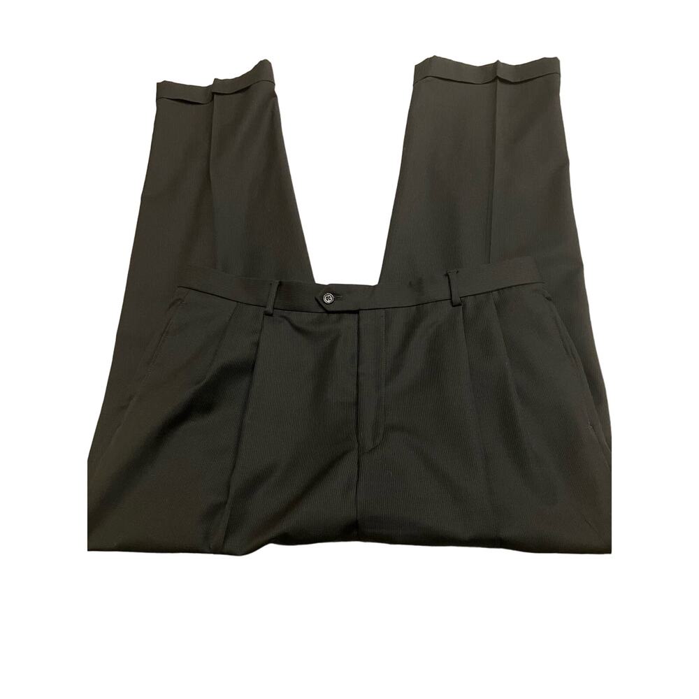 Jos A Bank Slacks Dress Pants Black‎ Mens Size 37R  Cuffed